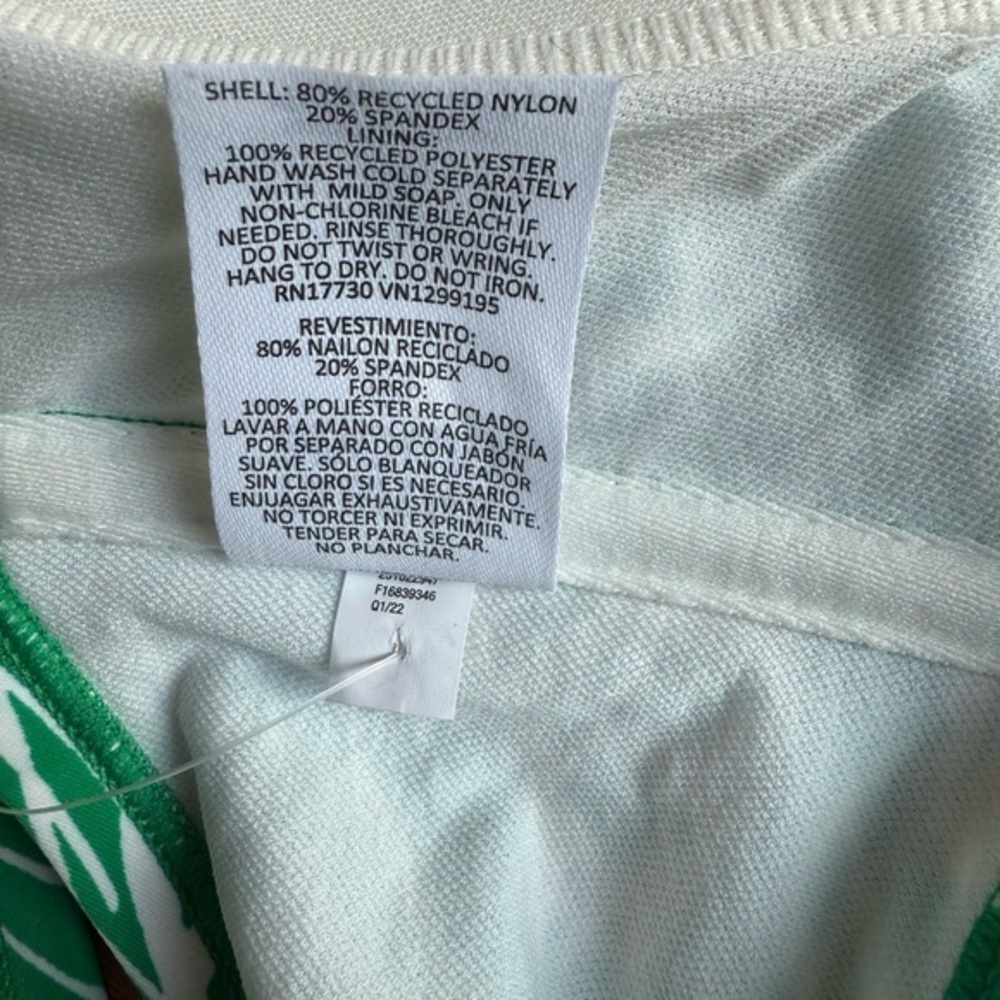 Tabitha Brown x Target Halter Tie Bikini Top Green White Print Sz 3X 24W-26W NWT - Picture 5 of 7